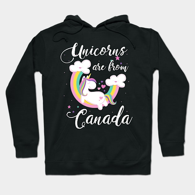 Unicorns Are From Canada Hoodie by helloshirts